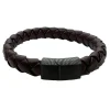Flätat Läderarmband - Brun
