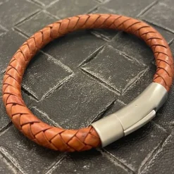 Flätat Läderarmband - Nature