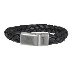 Flätat Svart Läderarmband