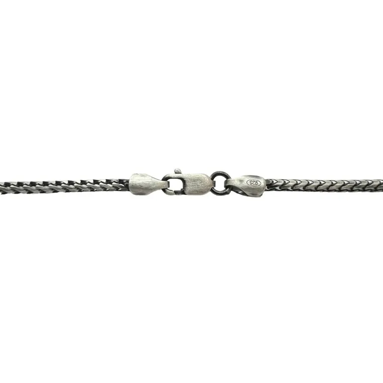 Francolänk Oxiderat Silver - Armband 1,9 mm