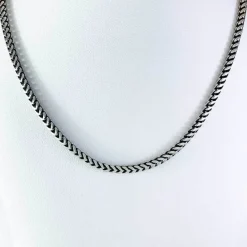 Francolänk Oxiderat Silver - Halsband