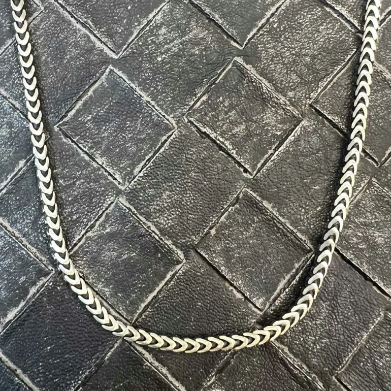 Francolänk Oxiderat Silver - Halsband