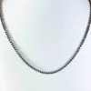 Fyrkantig Kulkedja Oxiderat Silver - Halsband