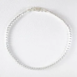 Fyrkantig Kulkedja Silver - Armband