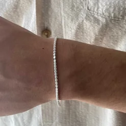 Fyrkantig Kulkedja Silver - Armband