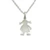 Gravyrbricka Liten Flicka Silver