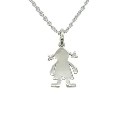 Gravyrbricka Liten Flicka Silver