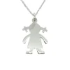 Gravyrbricka Stor Flicka Silver