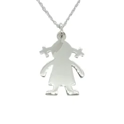 Gravyrbricka Stor Flicka Silver