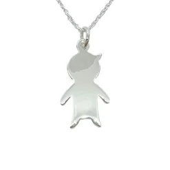 Gravyrbricka Stor Pojke Silver