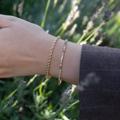 Guldarmband Tennis Colored Diamonds 18K