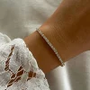 Guldarmband Tennis Diamonds 18K Vitguld - 5,0 ct