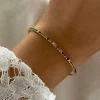 Guldarmring Colored Diamonds 18K