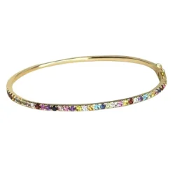 Guldarmring Colored Diamonds 18K
