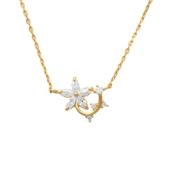 Guldhalsband Sparkling Flower 18K