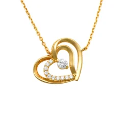 Guldhalsband Sparkling Hearts 18K