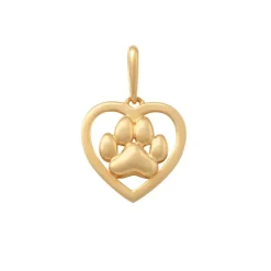 Guldhänge Heart & Paw 18K