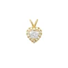 Guldhänge Heart med cz-stenar 18K