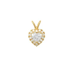 Guldhänge Heart med cz-stenar 18K