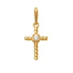 Guldhänge Kors 18K