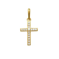 Guldhänge Kors 18K