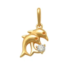 Guldhänge Sparkling Dolphins 18K