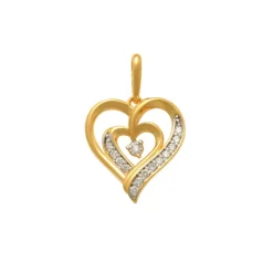 Guldhänge Sparkling Heart 18K