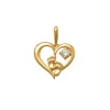 Guldhänge Sparkling Heart & Feet 18K