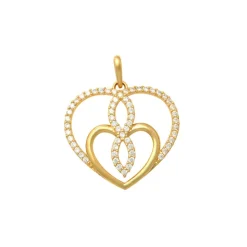Guldhänge Sparkling Heart 18K