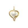 Guldhänge Sparkling Heart & Pearl 18K