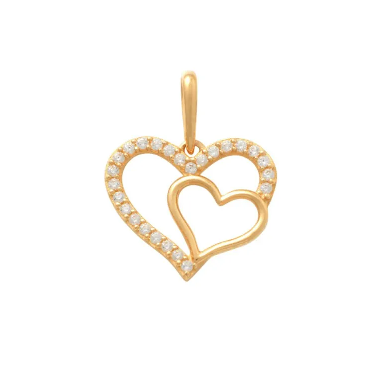 Guldhänge Sparkling Heart 18K