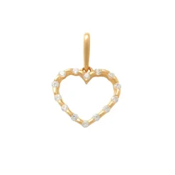 Guldhänge Sparkling Heart 18K
