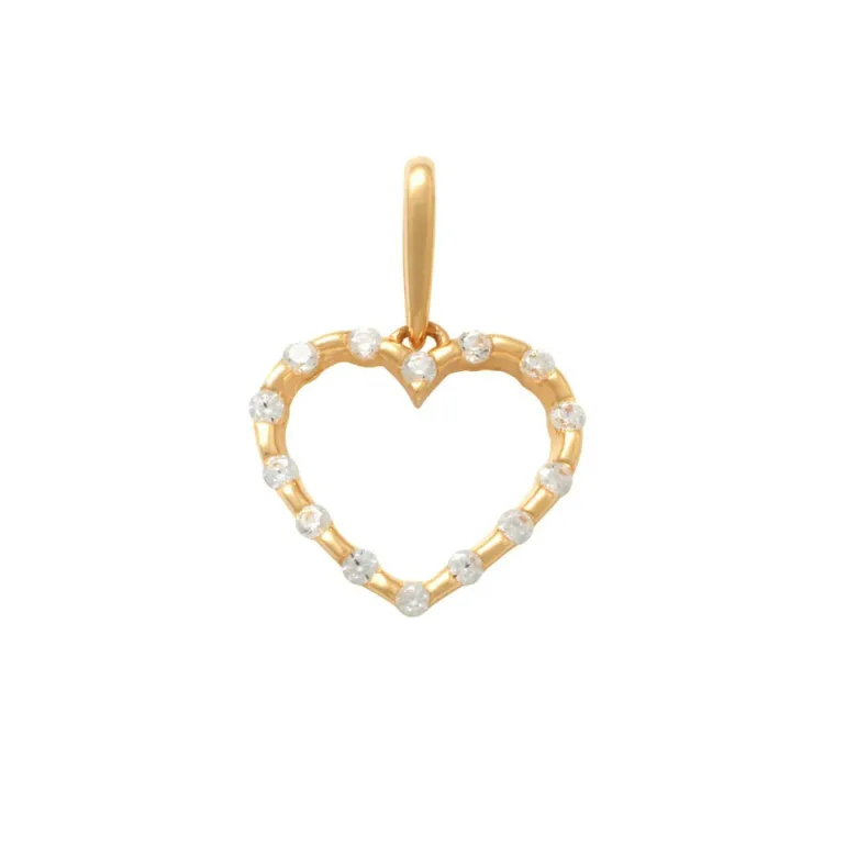 Guldhänge Sparkling Heart 18K