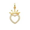 Guldhänge Sparkling Heart And Crown 18K