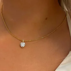 Guldhänge Sparkling Heart 18K