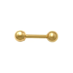 Guldpiercing Dubbla kulor 18K - Tre storlekar