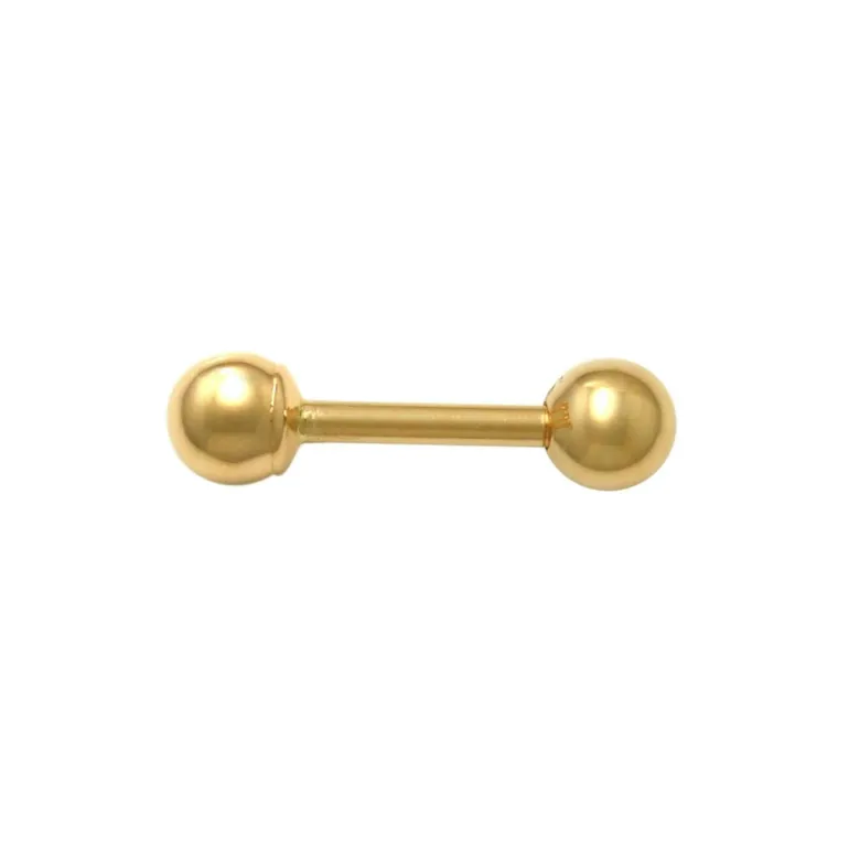 Guldpiercing Dubbla kulor 18K - Tre storlekar