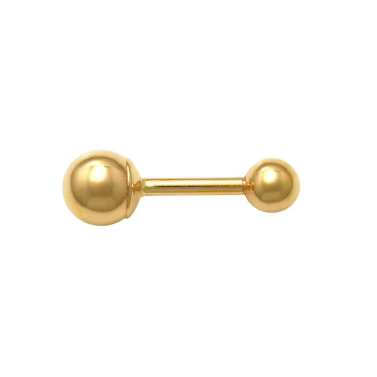 Guldpiercing Dubbla kulor 18K - Tre storlekar