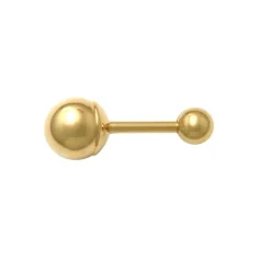 Guldpiercing Dubbla kulor 18K - Tre storlekar