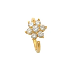 Guldpiercing Ring Flower 18K