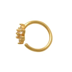 Guldpiercing Ring Flower 18K