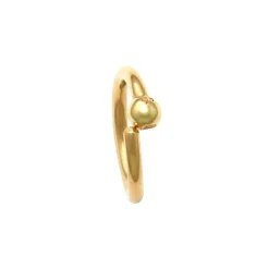 Guldpiercing Ring med kula 18K