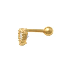 Guldpiercing Sparkling Heart 18K