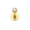 Guldpiercing Sparkling Stone 18K