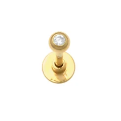Guldpiercing Sparkling Stone 18K