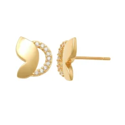 Guldörhängen Butterfly Split 18K