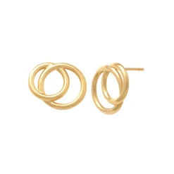 Guldörhängen Double Rings 18K