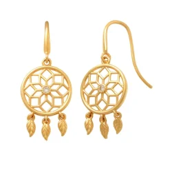 Guldörhängen Dreamcatcher 18K