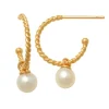 Guldörhängen Halvcreol Pearl 18K