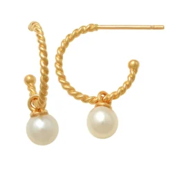 Guldörhängen Halvcreol Pearl 18K